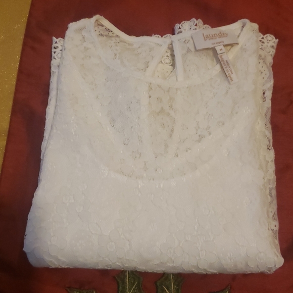 White lace shirt size medium - Picture 5 of 5